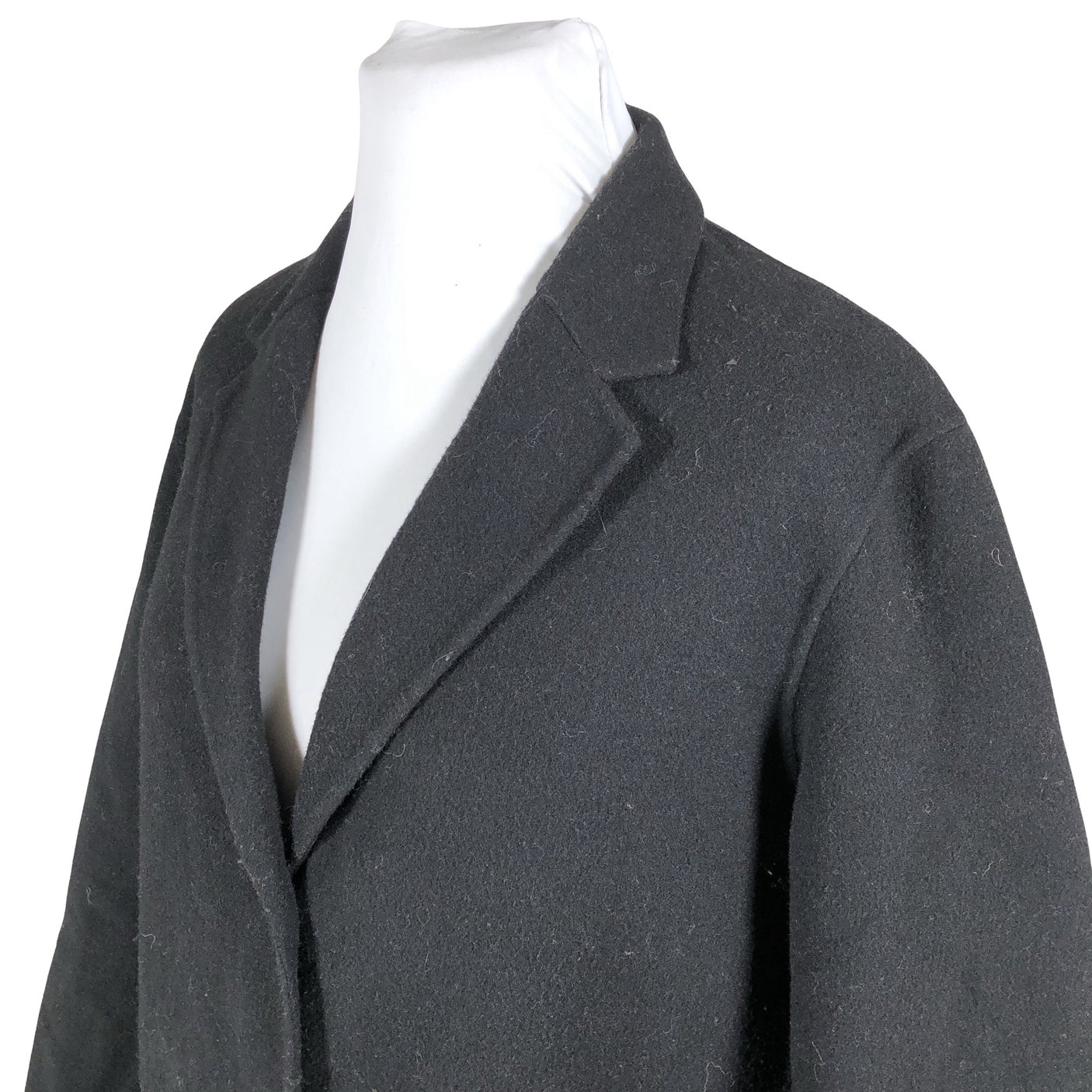 Unisex Muji - Wool coat, size 42 - Black (4)