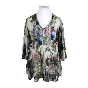 Unisex Kriss - Schiffon tunic, size 44 - Gray (1)