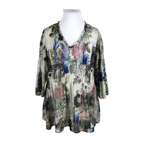 Unisex Kriss - Schiffon tunic, size 44 - Gray ()