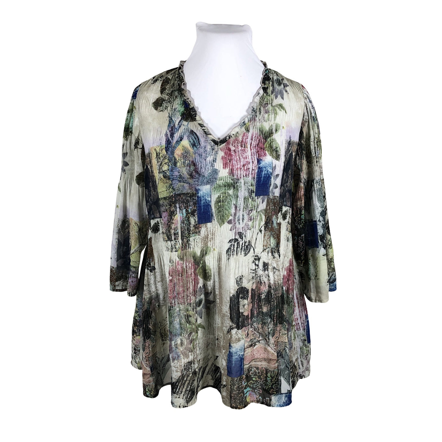Unisex Kriss - Schiffon tunic, size 44 - Gray (2)