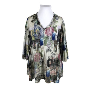 Unisex Kriss - Schiffon tunic, size 44 - Gray (2)