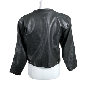 Unisex Galeries Lafayette - Leather jacket, size 38 - Black (2)