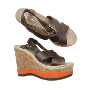 Unisex Rizzo - Wedge sandals, size 36 - Brown (2)