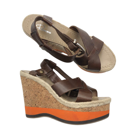 Unisex Rizzo - Wedge sandals, size 36 - Brown ()