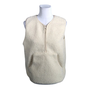 Unisex Lindex - Faux fur vest, size 38 - Natural white (1)