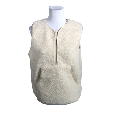 Unisex Lindex - Faux fur vest, size 38 - Natural white ()