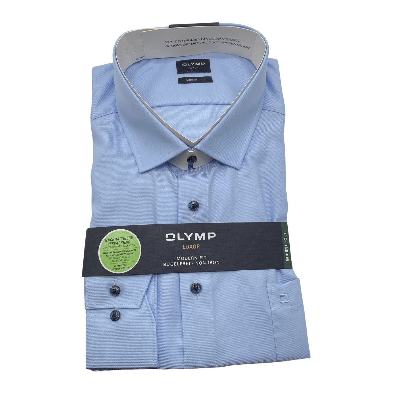 Unisex Olymp - Collared shirt, size XXXL - Light blue (1)