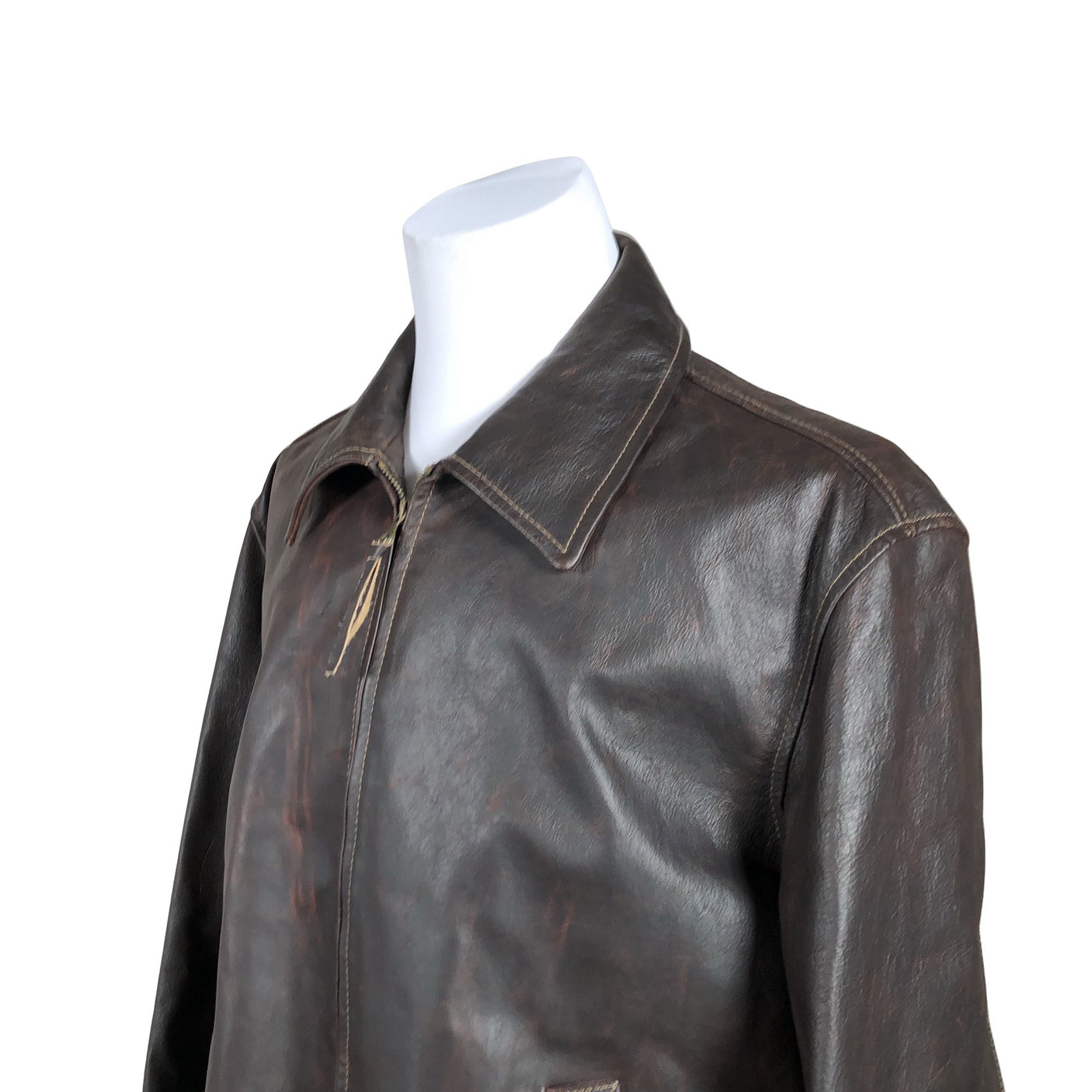 Unisex Marlboro Classics - Leather jacket, size XXL - Brown (2)