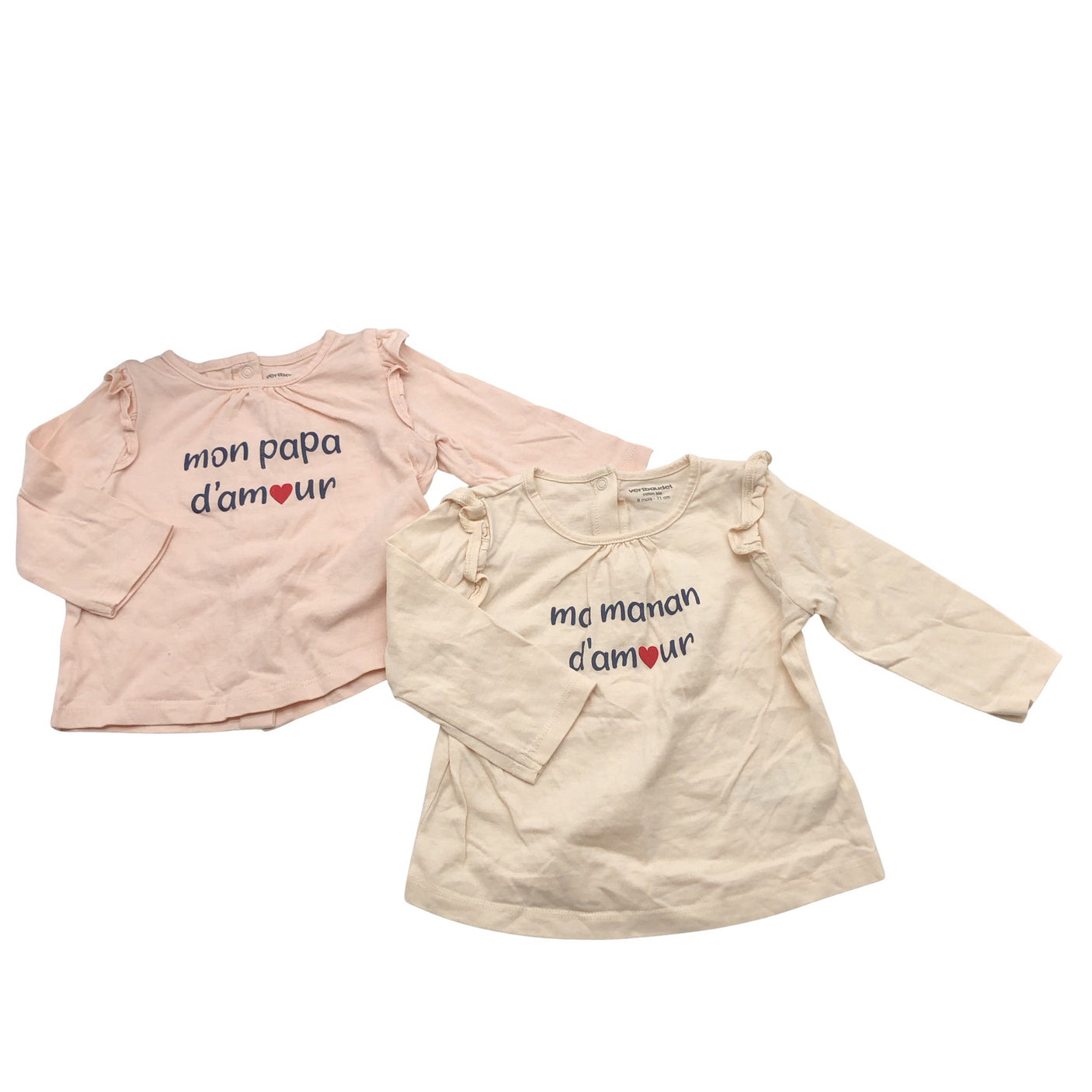 Unisex Vertbaudet - Tricot shirt, size 68 - 74 - Light pink (1)