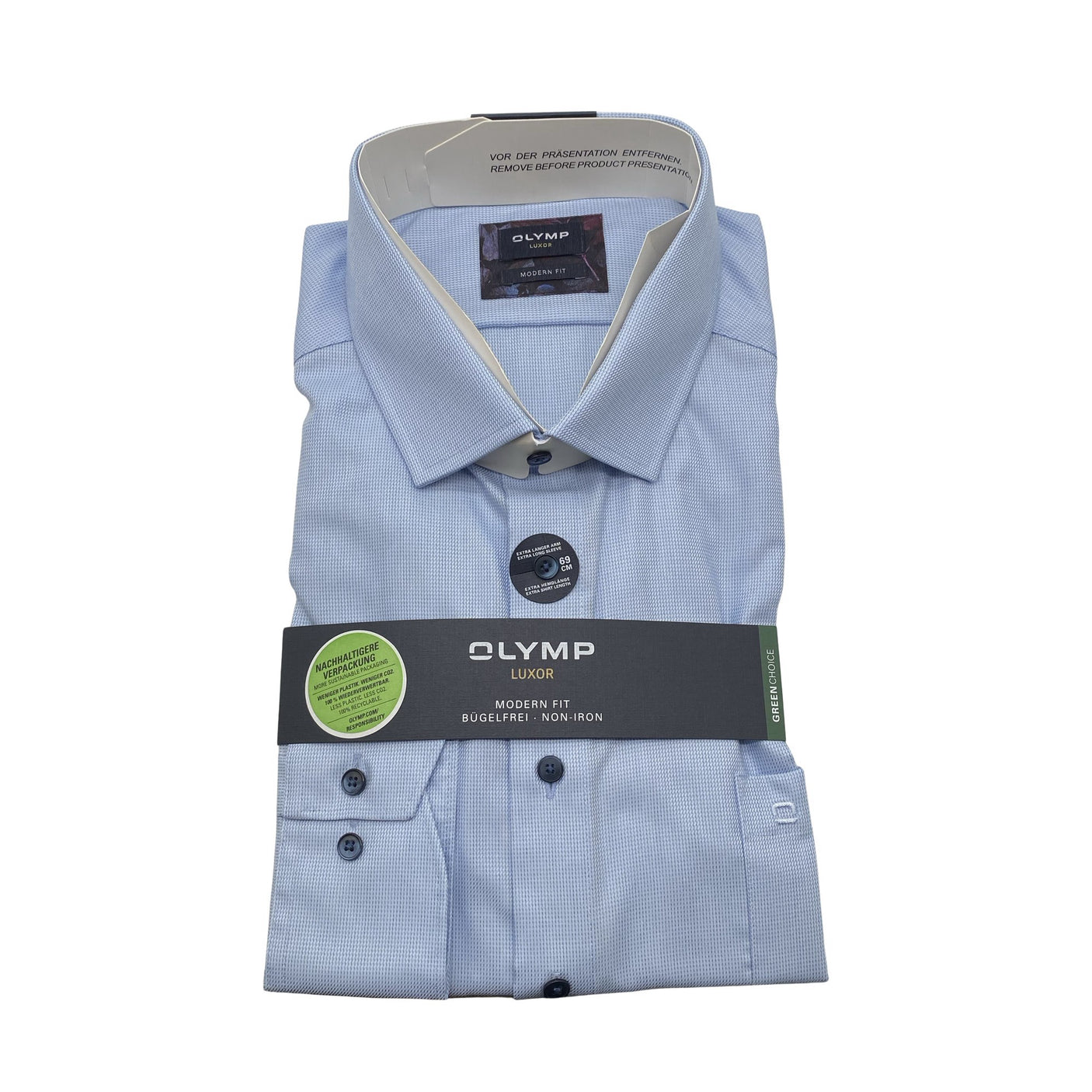 Unisex Olymp - Collared shirt, size XXXL - Blue (1)