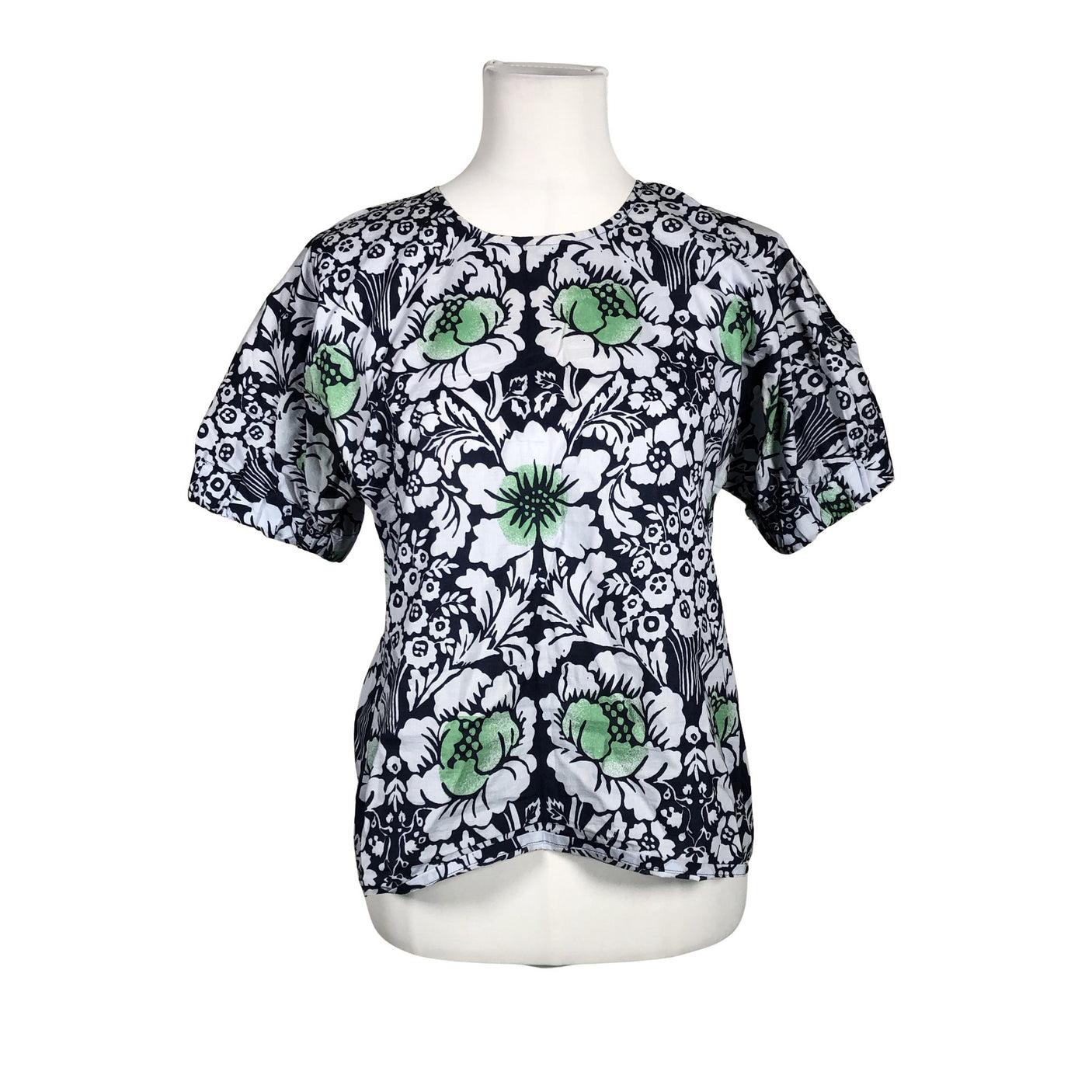 Unisex Marimekko - Short-sleeved blouse, size 36 - Blue (1)