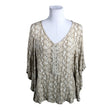 Unisex Cream - Short-sleeved blouse, size 40 - Beige ()