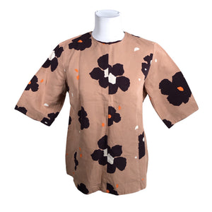 Unisex Marimekko - Short-sleeved blouse, size 40 - Beige (1)