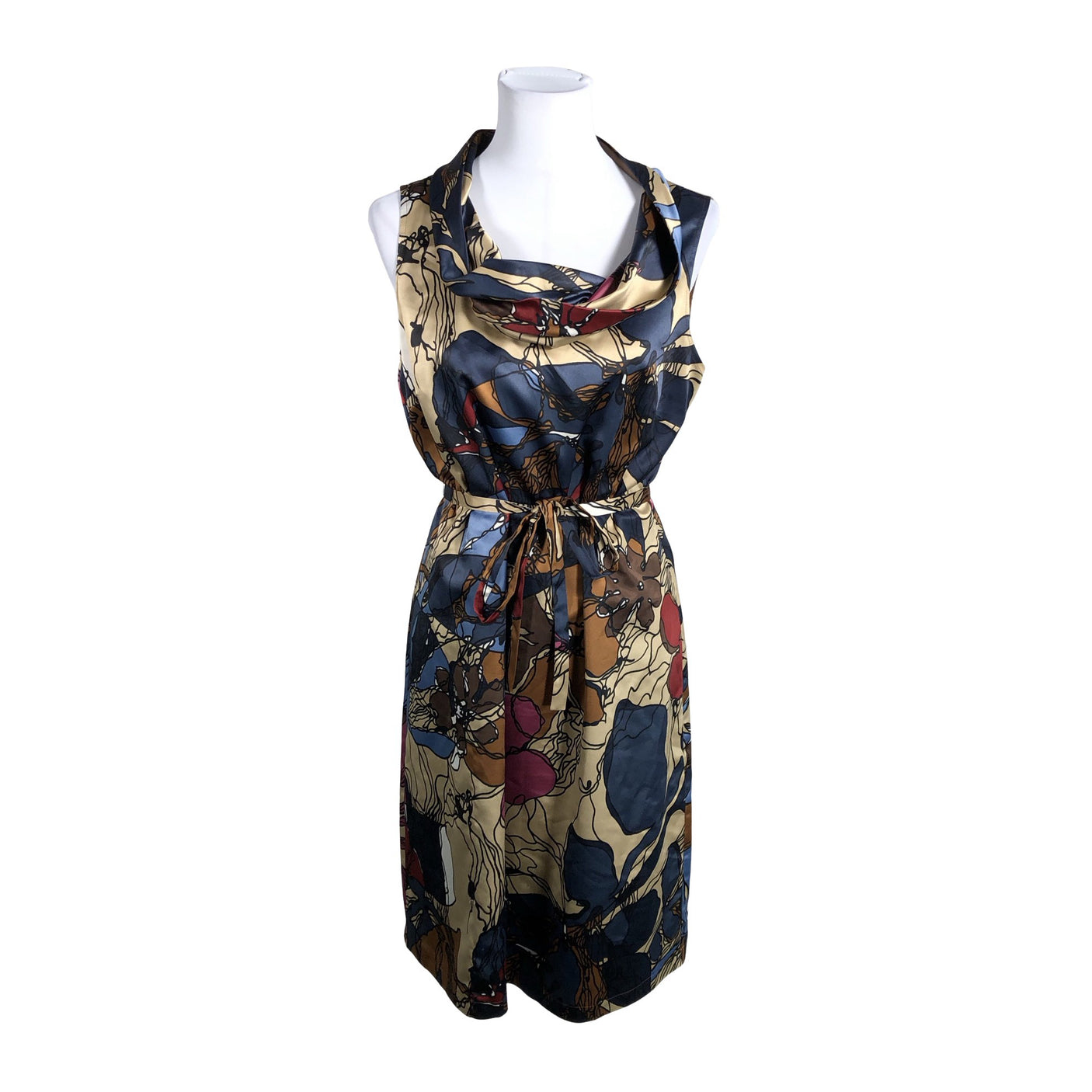 Unisex s.Oliver - Schiffon dress, size 40 - Brown (1)