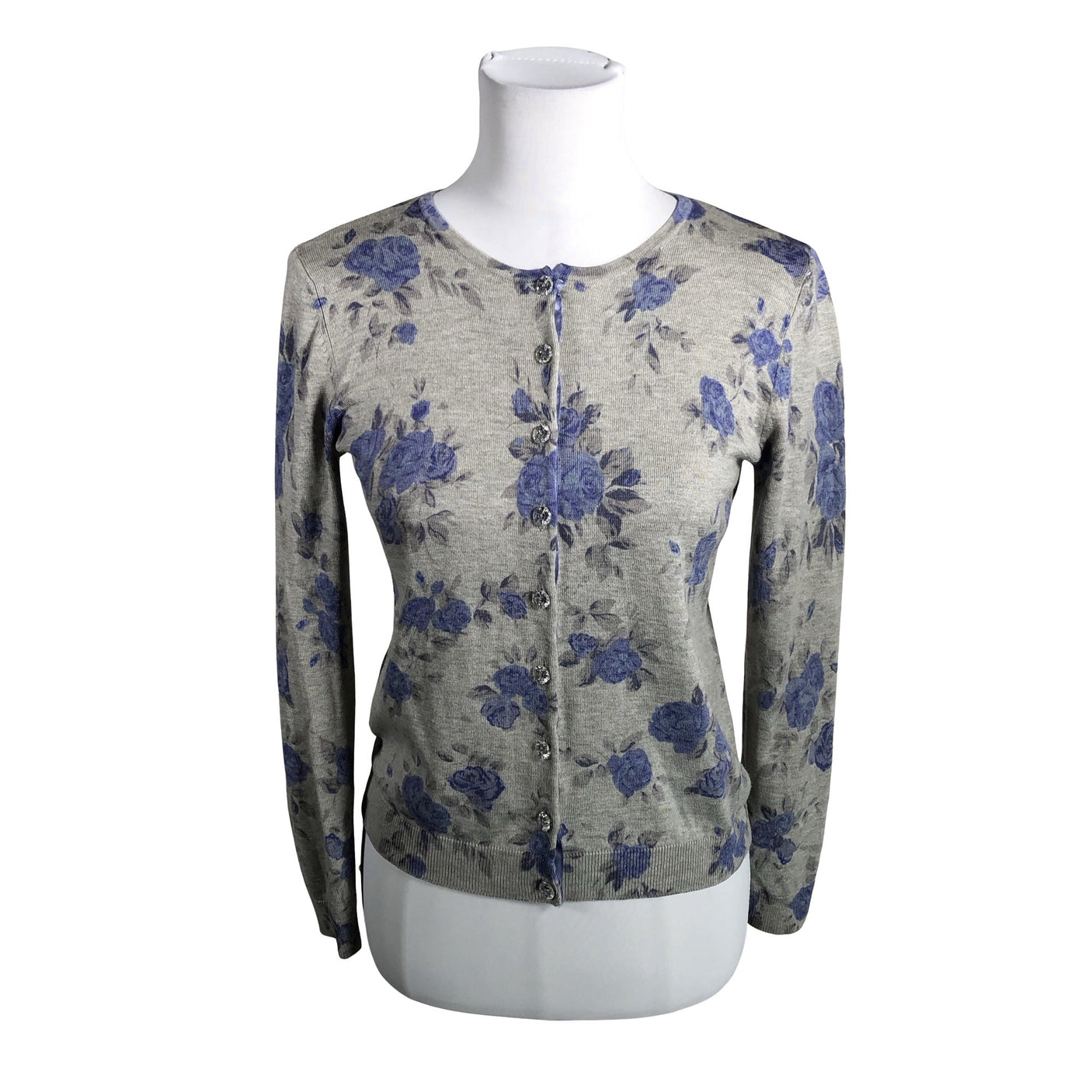 Unisex August Silk - Cardigan, size 36 - Gray (1)