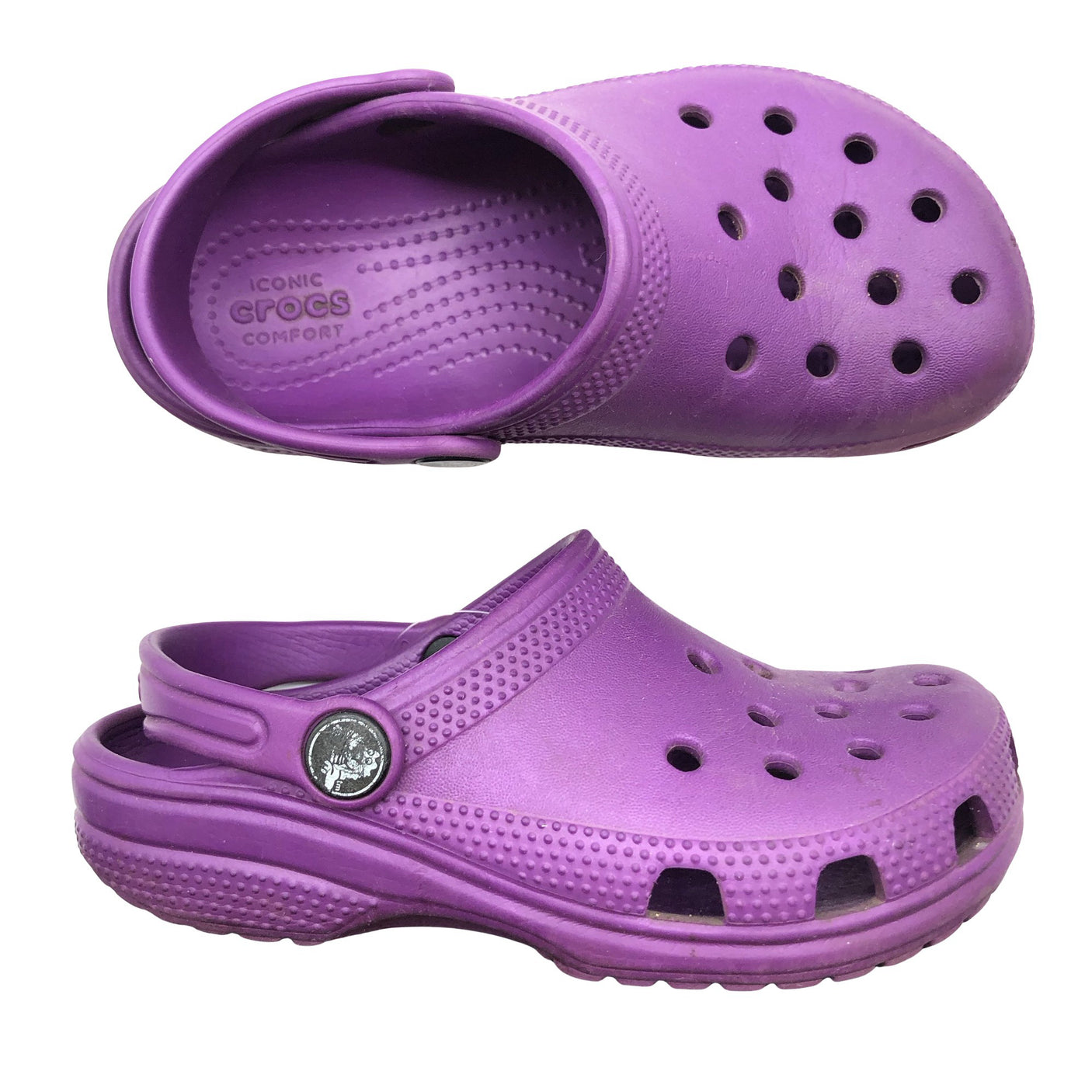 Unisex Crocs - Slip-on shoes, size 30 - Violet (2)