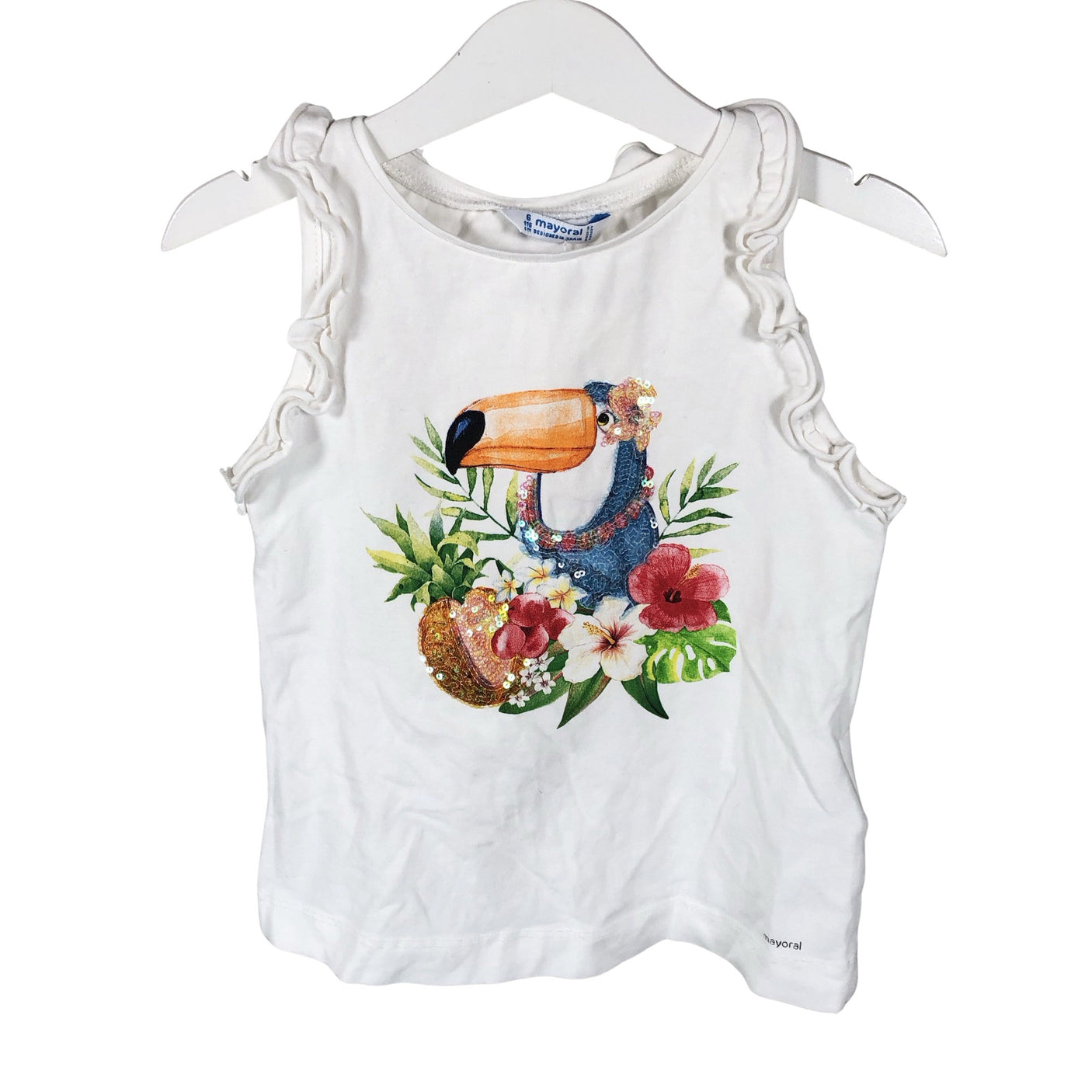 Unisex Mayoral - Tricot tank top, size 110 - 116 - White (1)