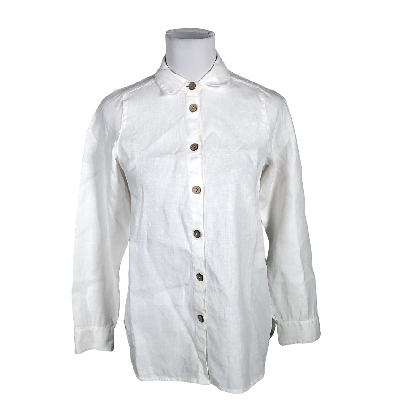Unisex Bypias - Collared shirt, size 34 - White (1)