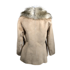 Unisex Benetton - Leather jacket, size 40 - Beige (2)