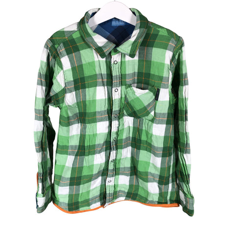 Unisex Polarn O. Pyret - Flannel shirt, size 134 - 140 - Green ()