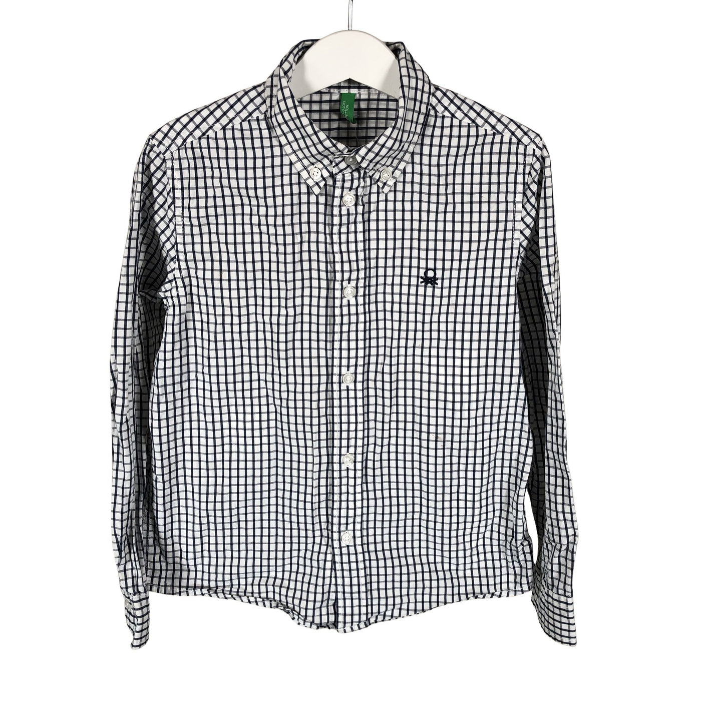 Unisex Benetton - Collared shirt, size 128 - 134 - Blue (1)