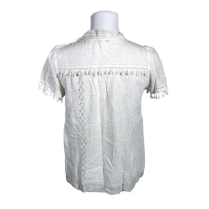 Unisex Leifnotes - Short-sleeved blouse, size 36 - Natural white (2)