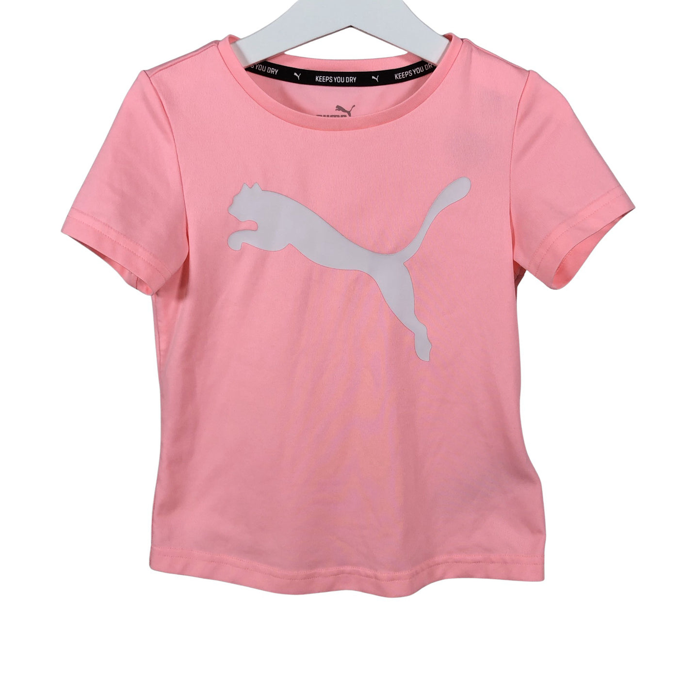 Unisex Puma - Sports shirt, short sleeve, size 110 - 116 - Light pink (1)