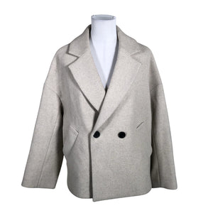 Unisex Lindex - Wool coat, size 34 - Beige (2)