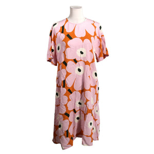 Unisex Marimekko - Schiffon dress, size 40 - Orange (1)