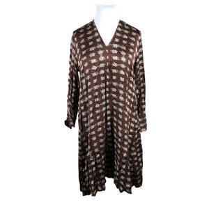 Unisex LaSalle - Schiffon dress, size 42 - Brown (1)