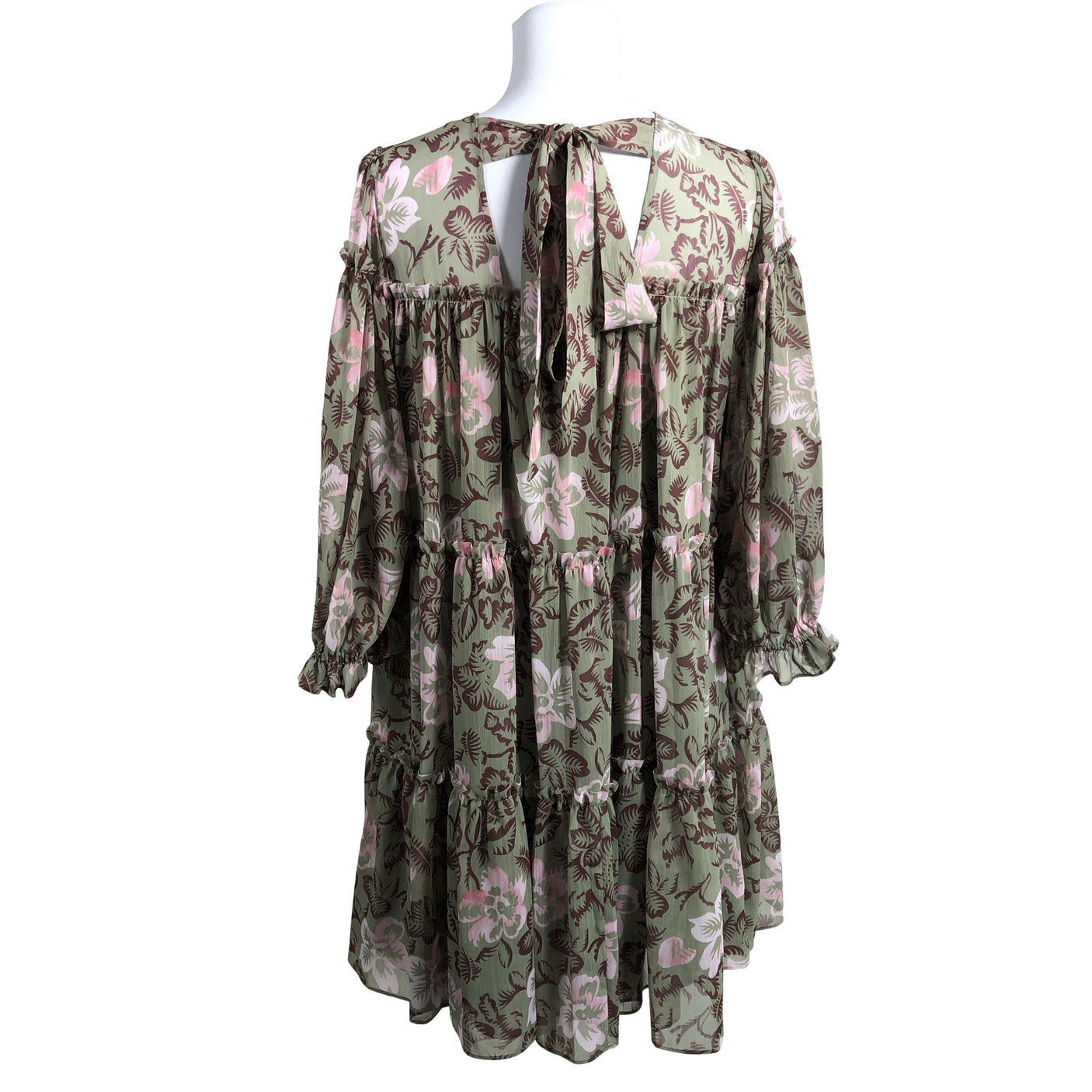 Unisex Ted Baker - Schiffon dress, size 40 - Green (2)