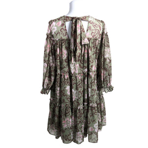 Unisex Ted Baker - Schiffon dress, size 40 - Green (2)