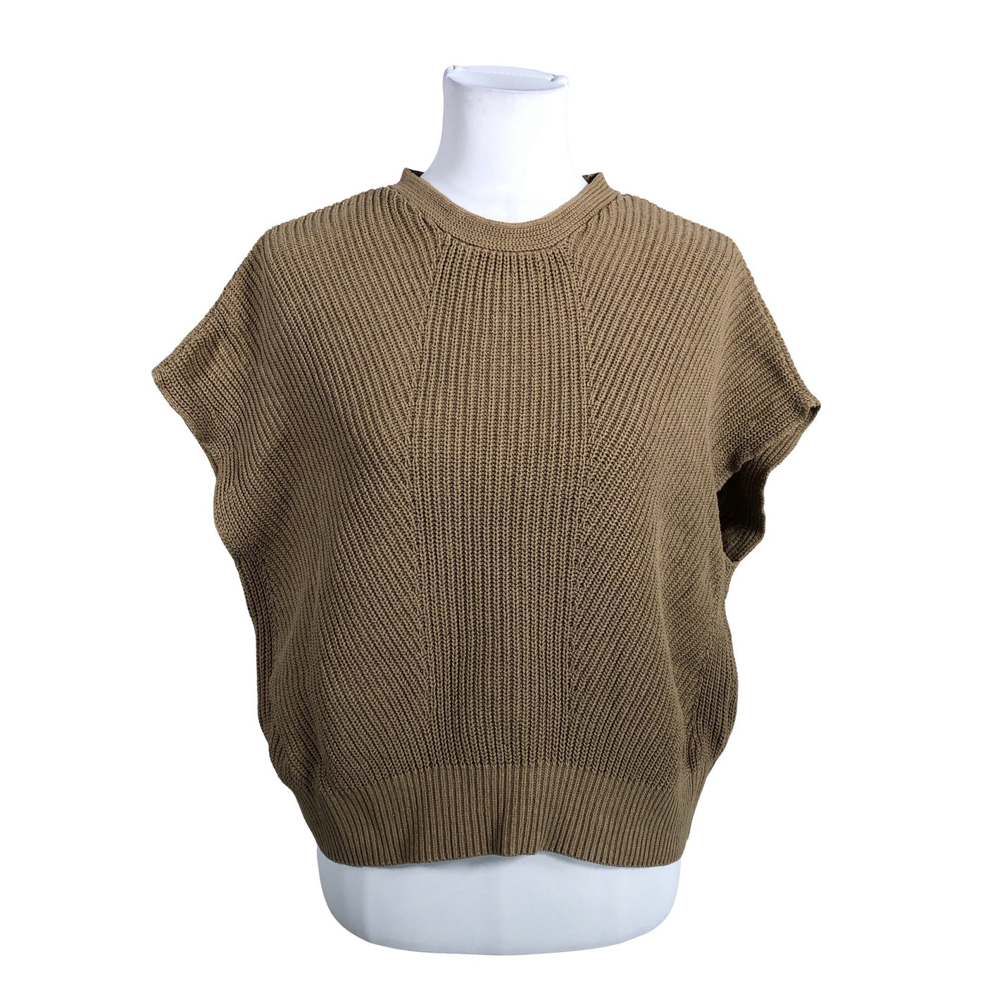 Unisex Tom Tailor - Knit vest, size 38 - Brown (1)