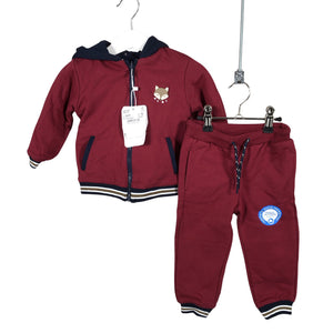 Unisex Mayoral - Sweatshirt and pants set, size 74 - 80 - Wine red (2)