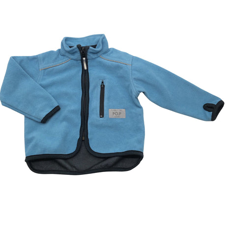 Unisex Polarn O. Pyret - Windfleece jacket, size 68 - 74 - Turquoise (2)