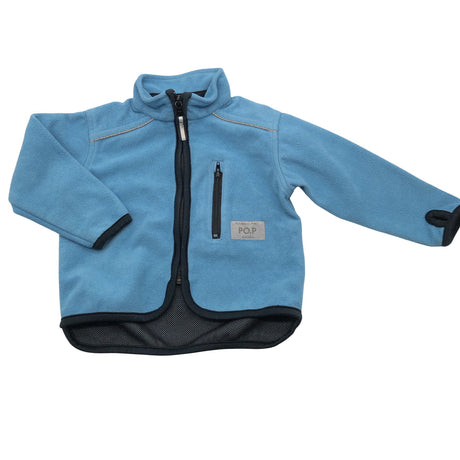 Unisex Polarn O. Pyret - Windfleece jacket, size 68 - 74 - Turquoise ()