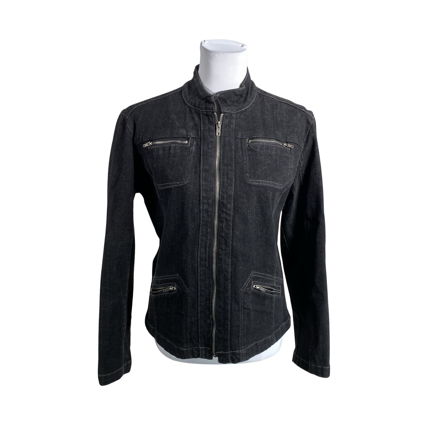 Unisex Chico's - Denim jacket, size 36 - Black (1)