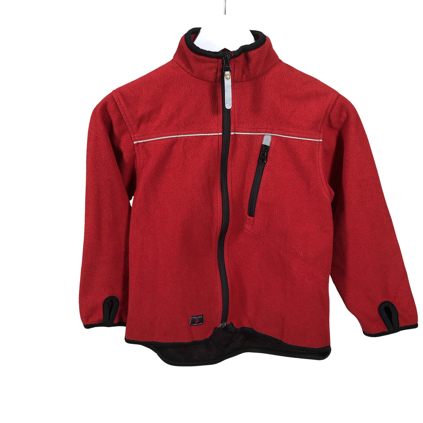 Unisex Polarn O. Pyret - Windfleece jacket, size 122 - 128 - Red (1)