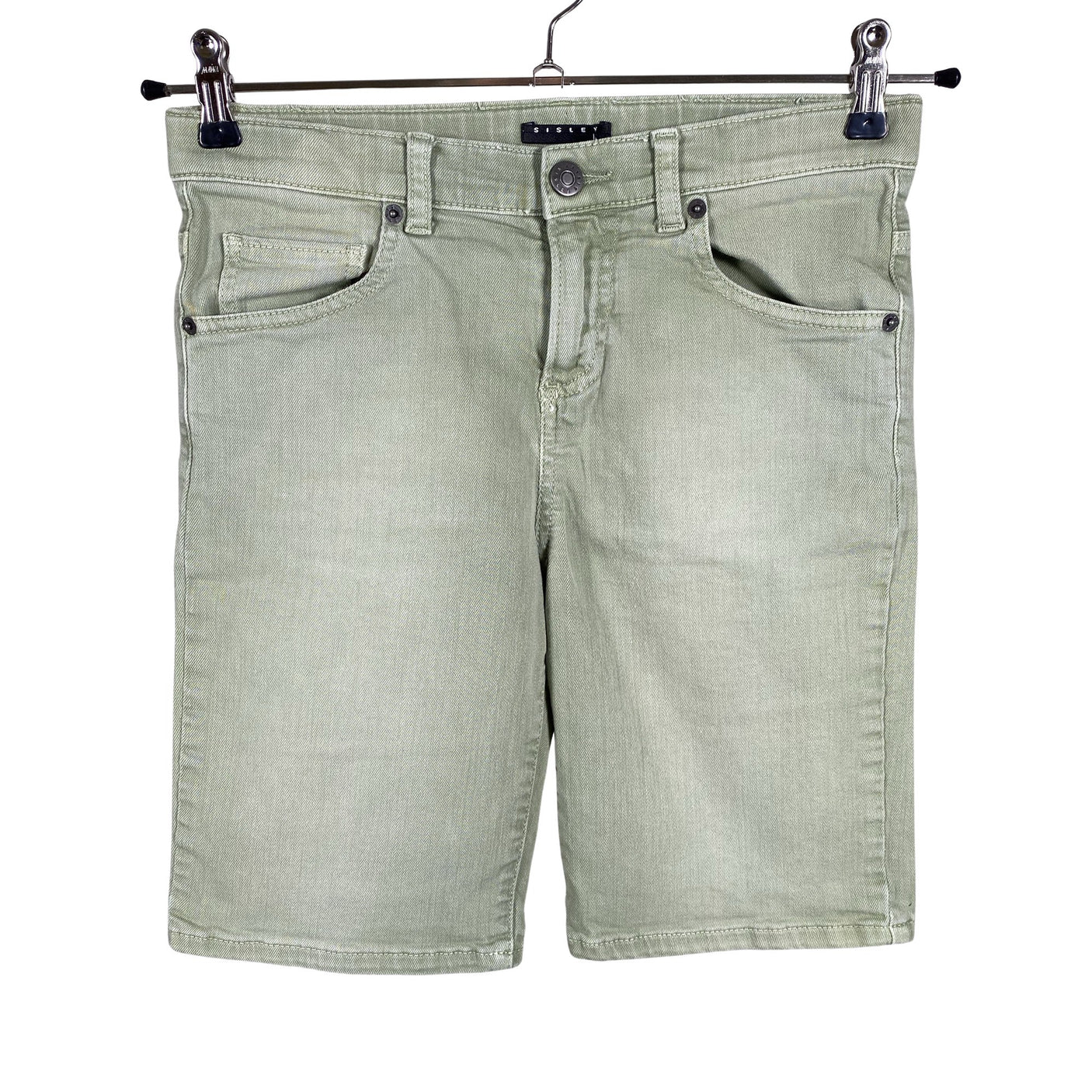 Unisex Sisley - Denim shorts, size 158 - 164 - Green (1)