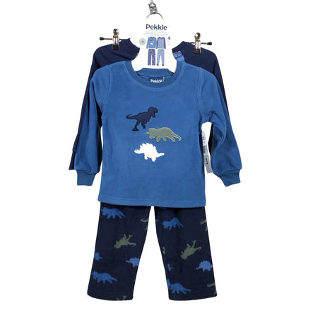 Unisex Pekkle - Fleece set, size 92 - 98 - Blue ()