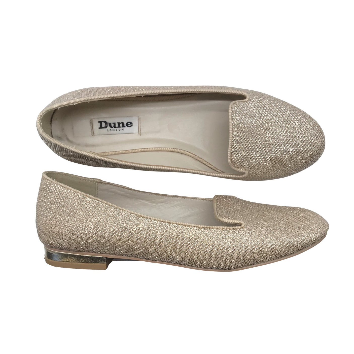 Unisex Dune London - Festive ballerinas, size 37 - Gold (1)