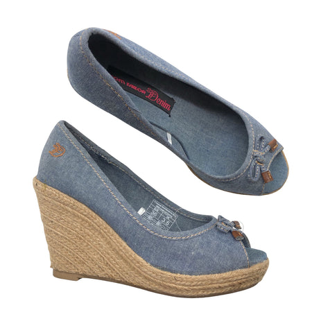 Unisex Tom Tailor - Open toe high heel shoes, size 36 - Blue (2)