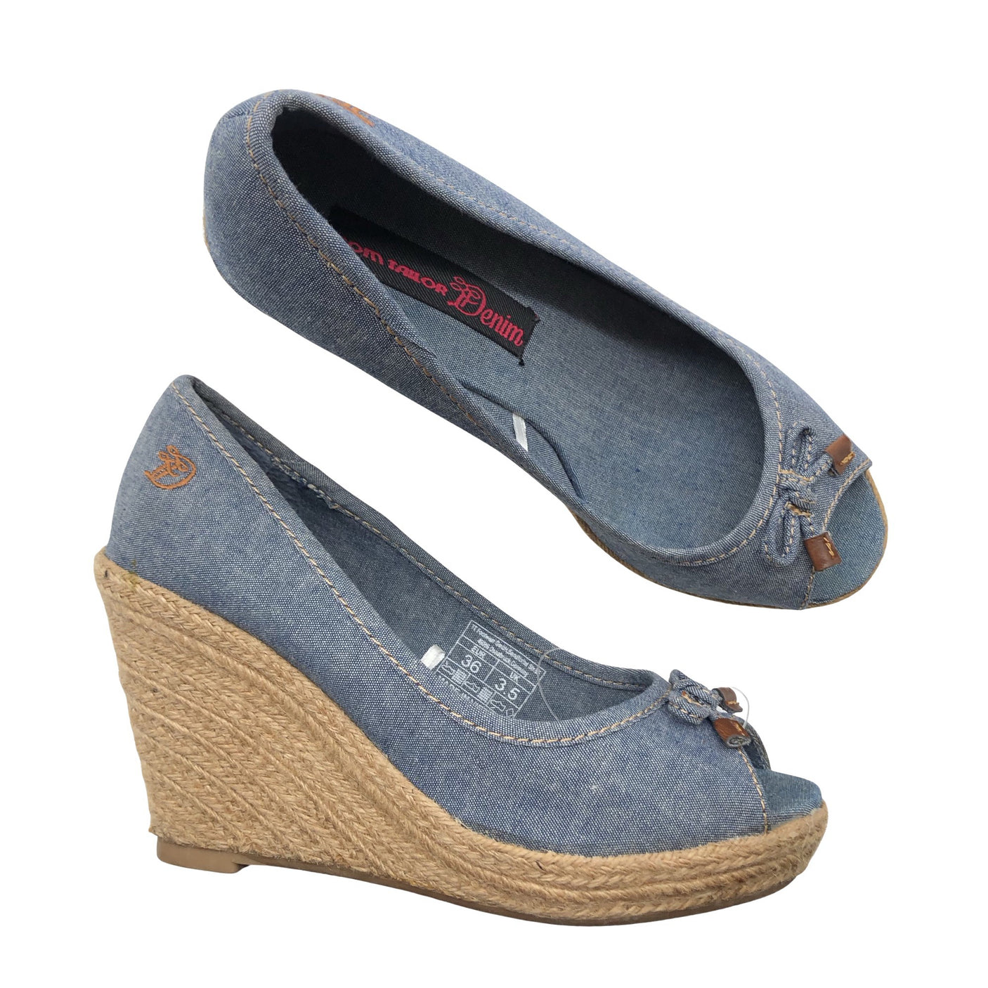 Unisex Tom Tailor - Open toe high heel shoes, size 36 - Blue (1)