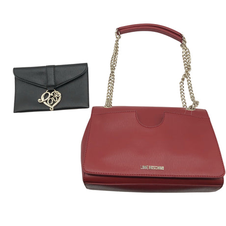 Unisex Love Moschino - Handbag, size Midi - Wine red (2)