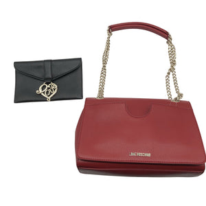 Unisex Love Moschino - Handbag, size Midi - Wine red (3)