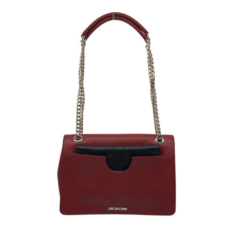 Unisex Love Moschino - Handbag, size Midi - Wine red ()