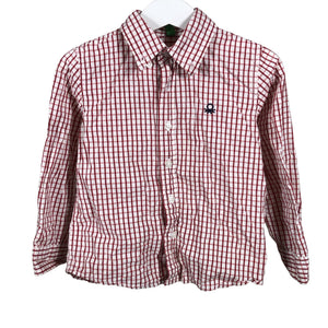 Unisex Benetton - Collared shirt, size 98 - 104 - Red (1)