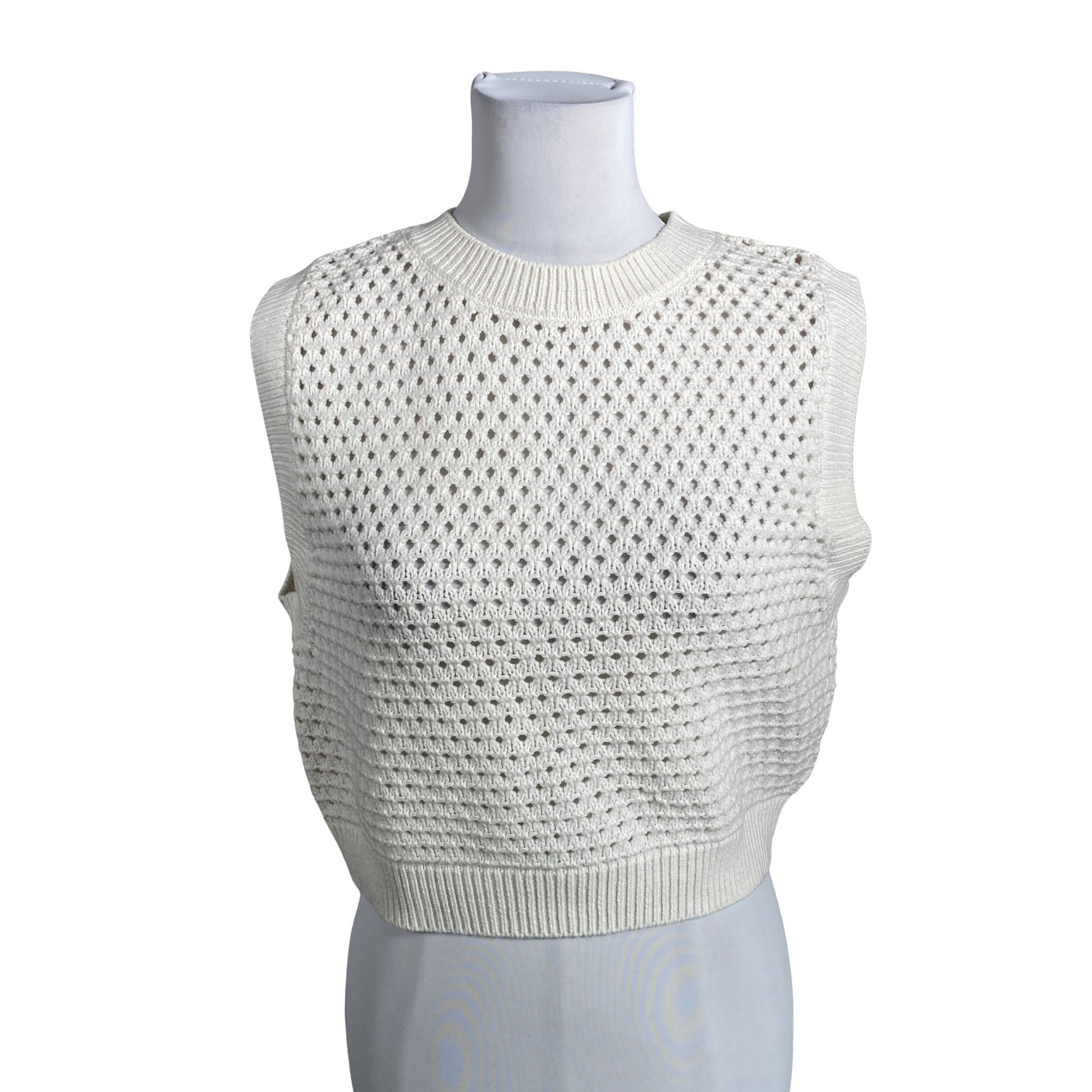 Unisex Lindex - Knit vest, size 36 - White (1)