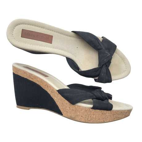 Unisex Marc O'Polo - Wedge sandals, size 39 - Black (2)