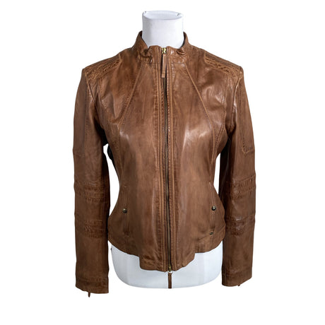 Unisex Hugo Boss - Leather jacket, size 40 - Brown ()